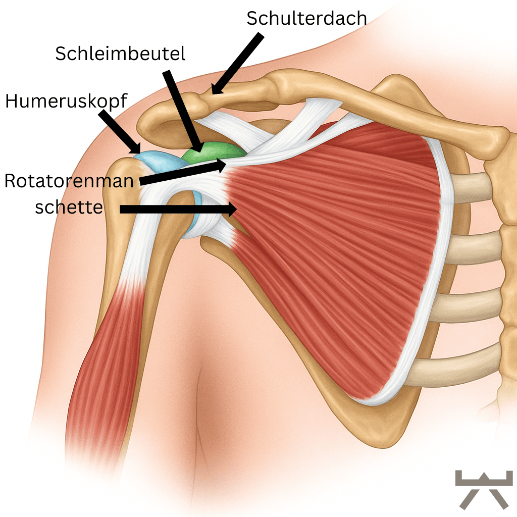 Abbildung 2: Schematische Darstellung der Schulteranatomie (Myokraft)