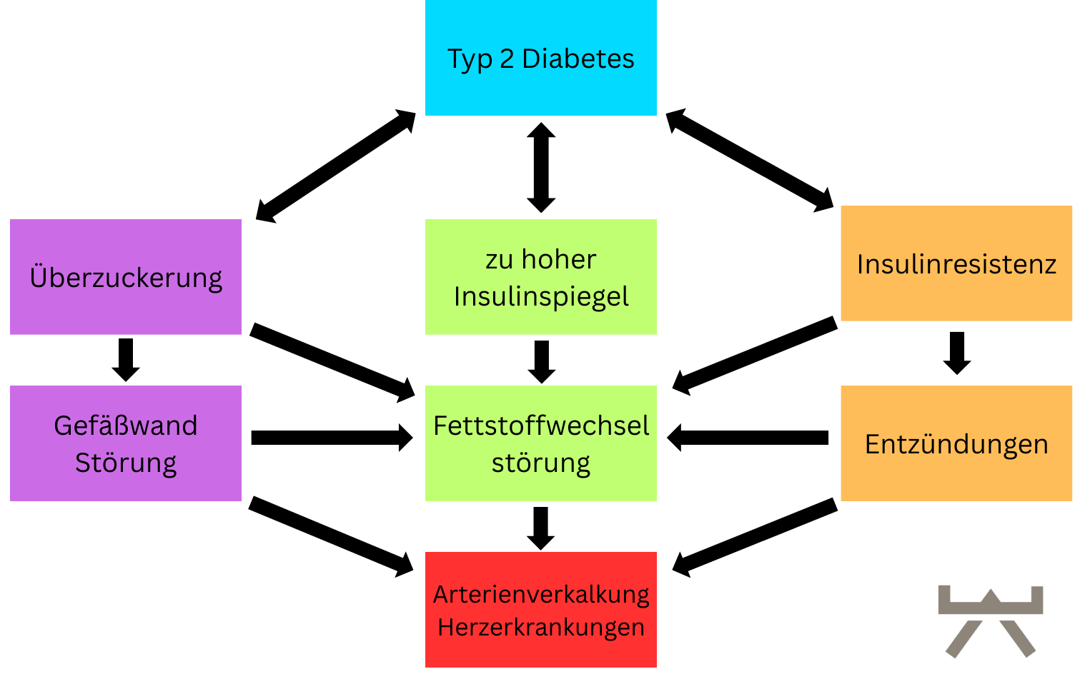 Abbildung 2: Wie aus Diabetes ein Herzproblem werden kann (Myokraft)