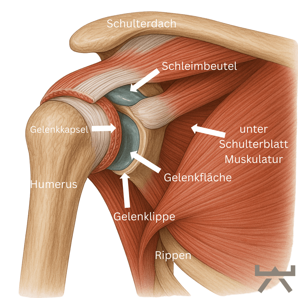 Abbildung 1: Schematische Darstellung der Schulteranatomie (Myokraft)